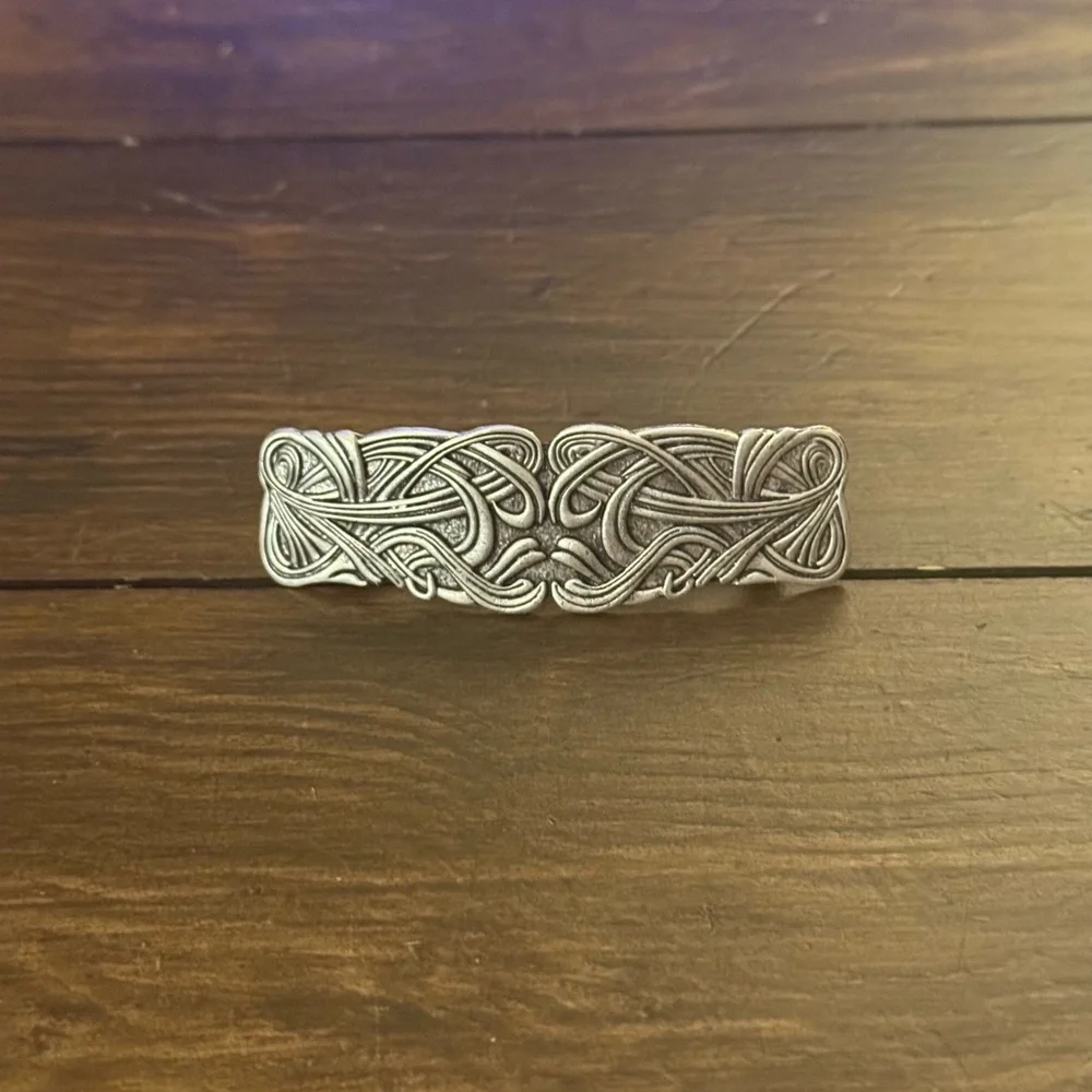 Silver Hair Clip Barette - Picture 2 of 3